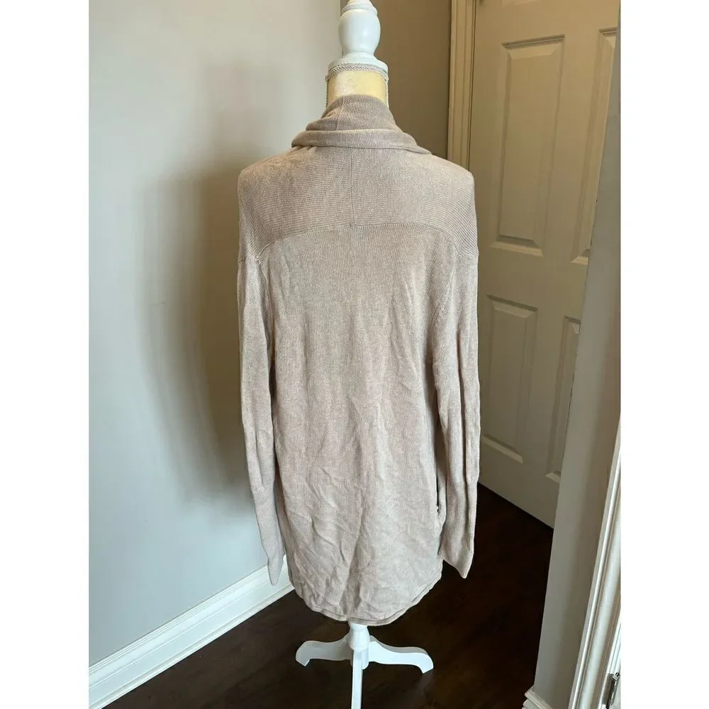 Leith small long beige cardigan
